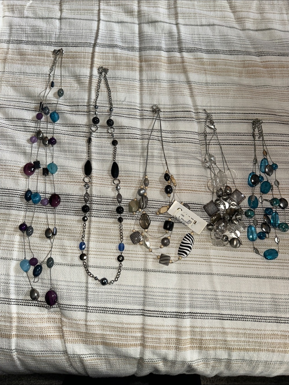 Fashion Multi-Color & Silver Women's Statement Necklace Set